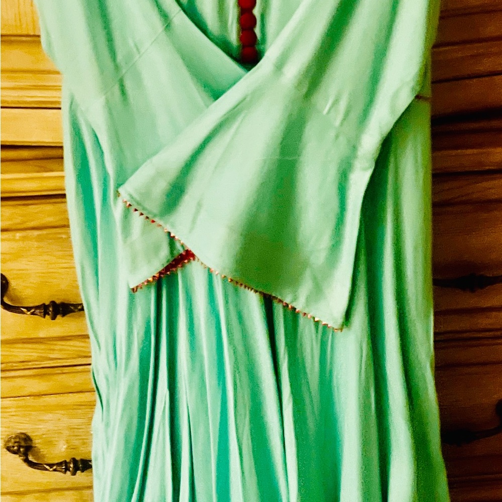 Brand New , Beautiful dress. 2 pieces. Soft material.  , long length, L,  Green
